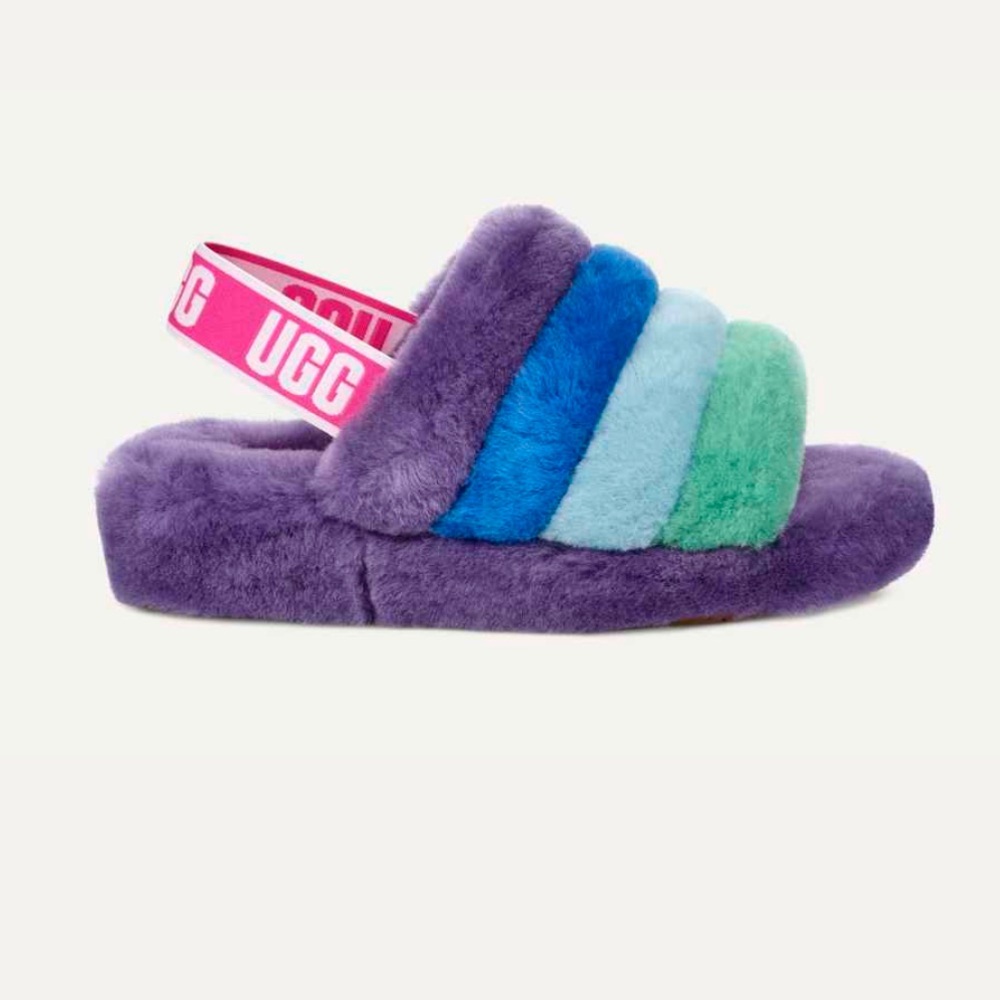 SOLD OUT UGG Fluff Yeah Slide Stripes size 8 Like New